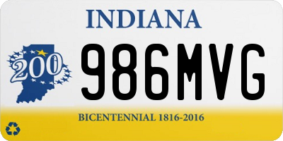 IN license plate 986MVG