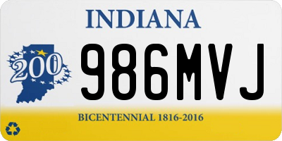 IN license plate 986MVJ