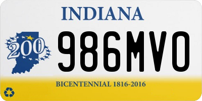 IN license plate 986MVO