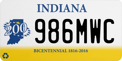 IN license plate 986MWC