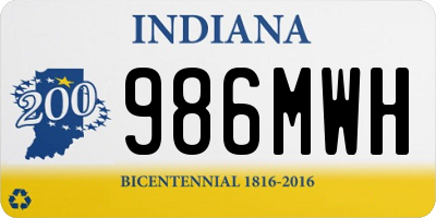 IN license plate 986MWH