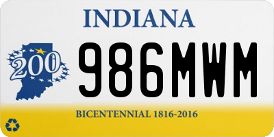 IN license plate 986MWM