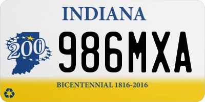 IN license plate 986MXA