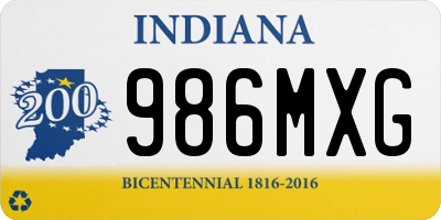 IN license plate 986MXG