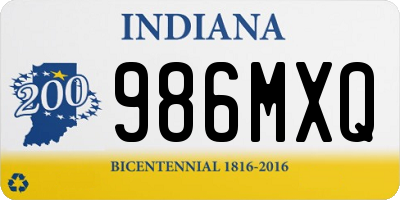 IN license plate 986MXQ