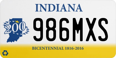 IN license plate 986MXS