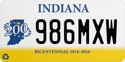 IN license plate 986MXW