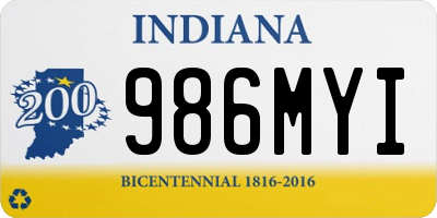 IN license plate 986MYI