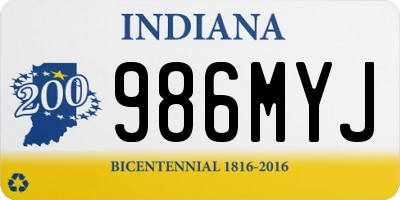IN license plate 986MYJ