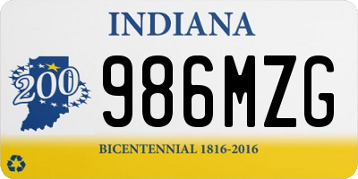 IN license plate 986MZG