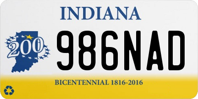 IN license plate 986NAD