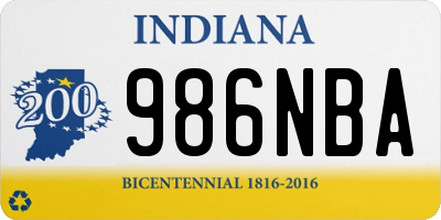 IN license plate 986NBA