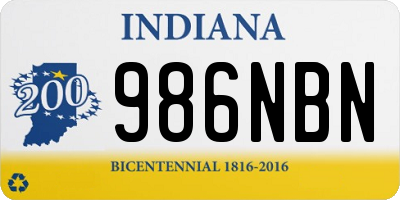 IN license plate 986NBN