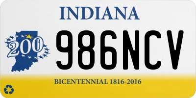 IN license plate 986NCV