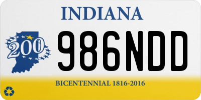 IN license plate 986NDD