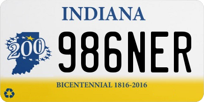 IN license plate 986NER