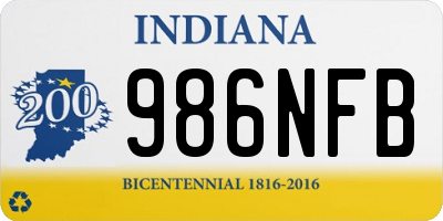 IN license plate 986NFB