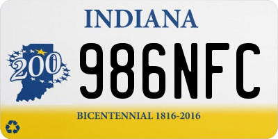 IN license plate 986NFC