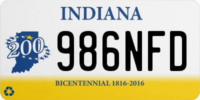 IN license plate 986NFD