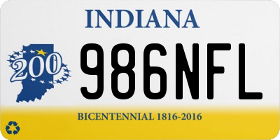 IN license plate 986NFL