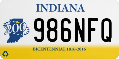 IN license plate 986NFQ