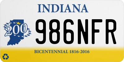 IN license plate 986NFR
