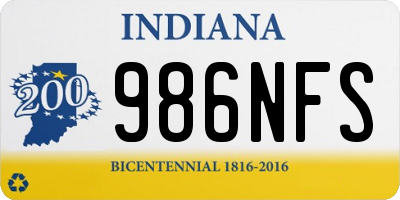 IN license plate 986NFS