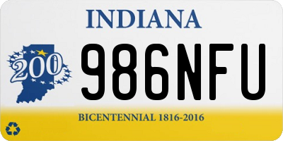 IN license plate 986NFU