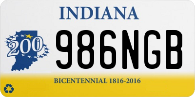 IN license plate 986NGB