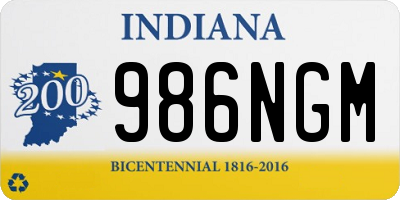 IN license plate 986NGM