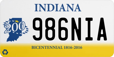 IN license plate 986NIA