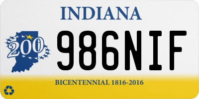 IN license plate 986NIF