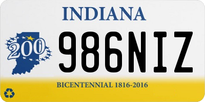 IN license plate 986NIZ