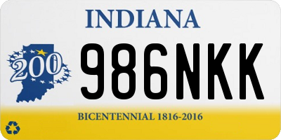 IN license plate 986NKK