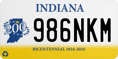 IN license plate 986NKM