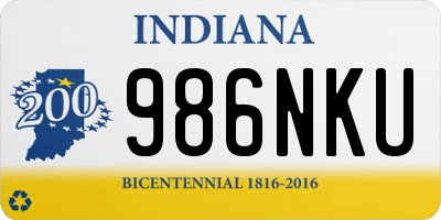 IN license plate 986NKU