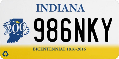 IN license plate 986NKY