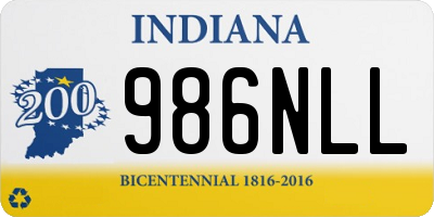 IN license plate 986NLL