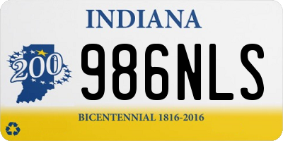 IN license plate 986NLS
