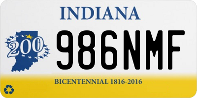 IN license plate 986NMF