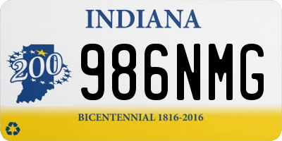 IN license plate 986NMG