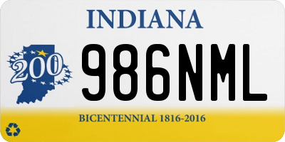 IN license plate 986NML