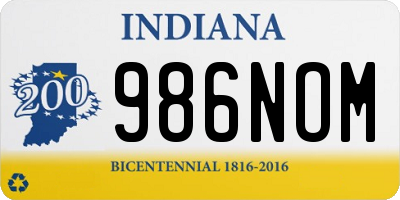 IN license plate 986NOM