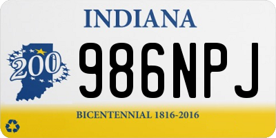 IN license plate 986NPJ