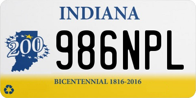 IN license plate 986NPL