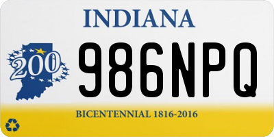 IN license plate 986NPQ