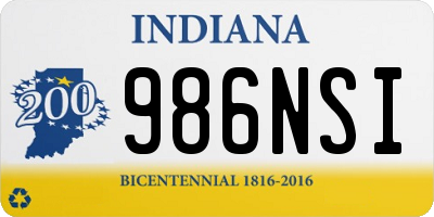 IN license plate 986NSI