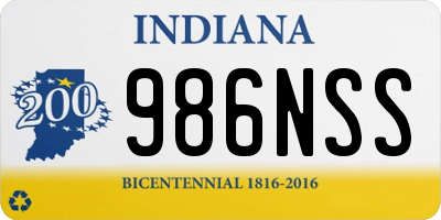 IN license plate 986NSS