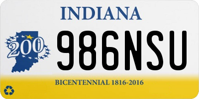 IN license plate 986NSU