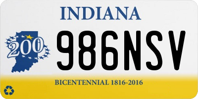 IN license plate 986NSV